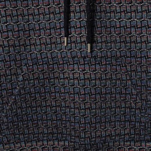 WY1336SDSA男士秋冬新款痞帅男装时尚撞色格子绒毛抽绳连帽卫衣百搭宽松 商品图3