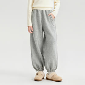 笛莎Deesha 童装女童裤子2025冬新款时尚束脚加绒卫裤