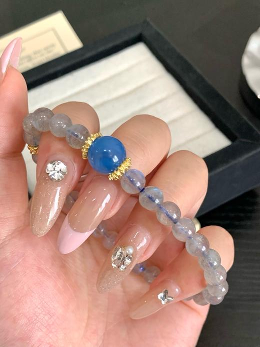 D111344海蓝宝白月光手链露思同款水晶手链 商品图7