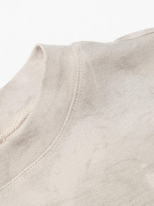 烟灰色扎染抽褶长袖上衣，圆领设计 + 修身版型 + 软糯质感，解锁冬日叠穿的个性潮流与通勤气质穿搭 商品图2