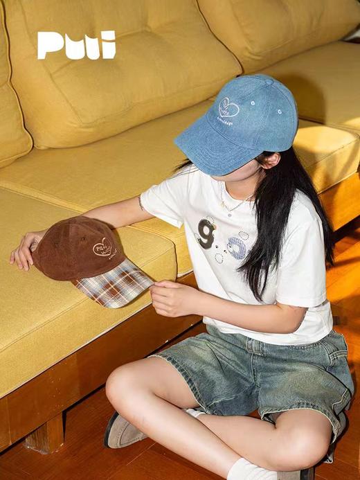 4楼Eubelle欧蓓 puui宽帽檐棒球帽显脸小 刺绣鸭舌帽 牛仔休闲加大加深帽子 活动价：128元 商品图0