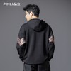 PINLI品立2025秋季新款男士连帽提花拼接落肩宽松套头卫衣上衣潮B253109099 商品缩略图2
