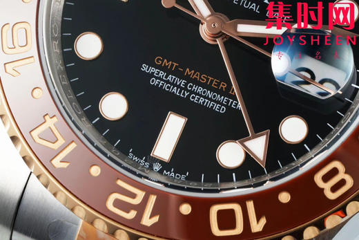 劳力士EWE格林尼治型系列“沙士圈”间玫金格林尼治GMT 3285机 三珠带 板带 男士腕表 商品图4