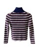 女款半高领条纹修身针织衫la008 商品缩略图1