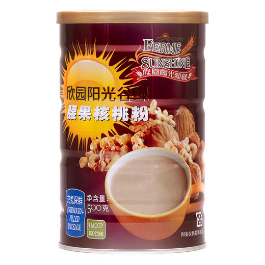 中国台湾欣园阳光谷绿腰果核桃粉500g 商品图0
