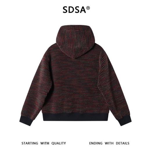 WT274SDSA男士秋冬新款痞帅男装休闲彩色竖纹斜拉链连帽卫衣百搭时尚 商品图5