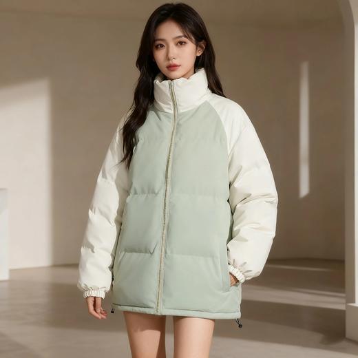 Schenvega情侣宽松百搭拼接撞色棉衣外套A87-DQC5368 商品图4