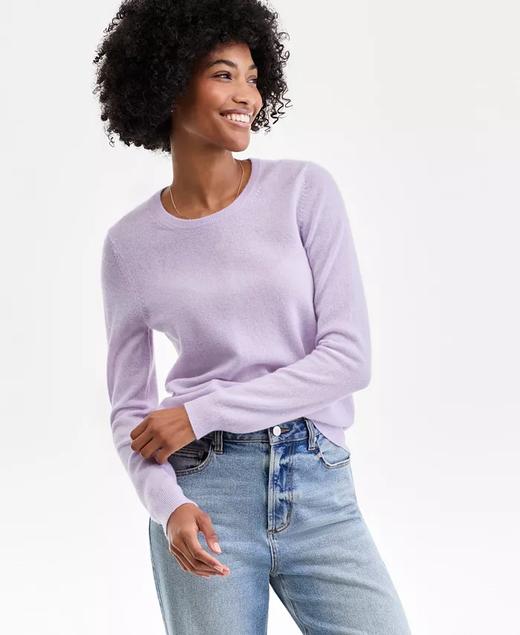 黑五好折！Macy梅西 女款圆领喀什米尔羊绒衫 每年都要买一件 现在码最全！ 商品图4