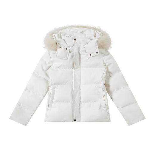 FDR官方店 2025新款白色修身貉子毛毛领外套收腰版羽绒服冬季女款 商品图4