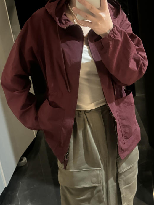 运动系列 收腰宽松连帽夹克 商品图5