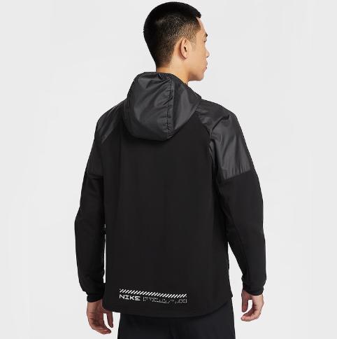 NIKE耐克男子轻薄训练跑步夹克冬新款加绒拼接连帽外套HV2670-010 商品图1