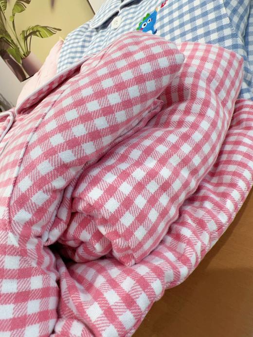 松植屋儿童冬季翻领小草莓立体刺绣加厚棉袄睡衣家居服套装 商品图2