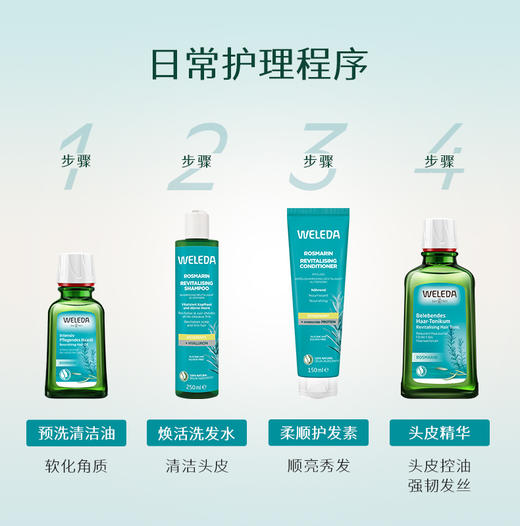 WELEDA维蕾德迷迭香洗发水控油去屑滋润保湿250ml 商品图2