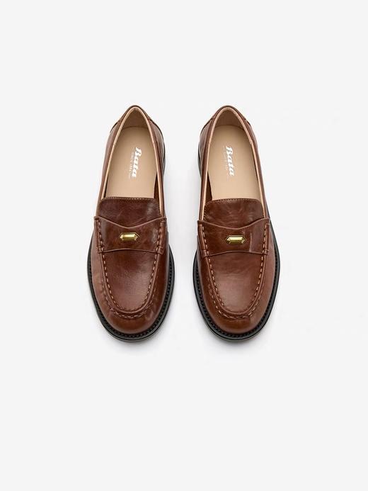 【云粉节】BF楼BATA乐福鞋女2026春款舒适通勤时尚牛皮粗跟单鞋9833AAA6     吊牌价1059   活动价739 商品图2