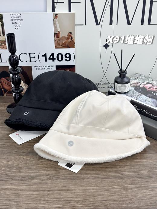 D111360羊羔加厚加绒款渔夫帽加深加宽超显脸小素颜神帽 商品图0