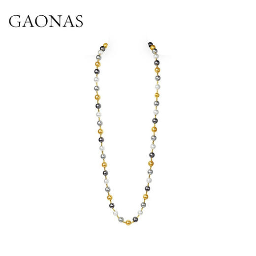 GAONAS多宝玲珑 时尚贵气秋冬多彩珠项链毛衣链11521XGO 商品图1