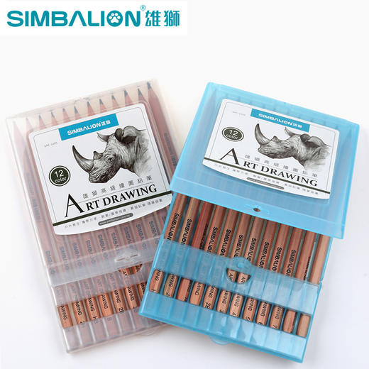 GPC-1205雄狮绘图铅笔原木铅笔素描组合套装画画专用初学者绘画笔手绘（外盒颜色随机） 商品图4