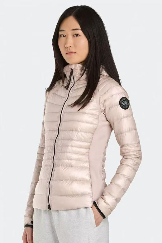 CANADA GOOSE加拿大鹅 HyBridge® Lite女士徽标连帽修身鹅绒羽绒服。 浅色。黑色。自己备注 商品图0