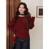 鹿向南「复古情歌」法式复古红色毛衣女秋新款设计感小众长袖上衣 商品缩略图1