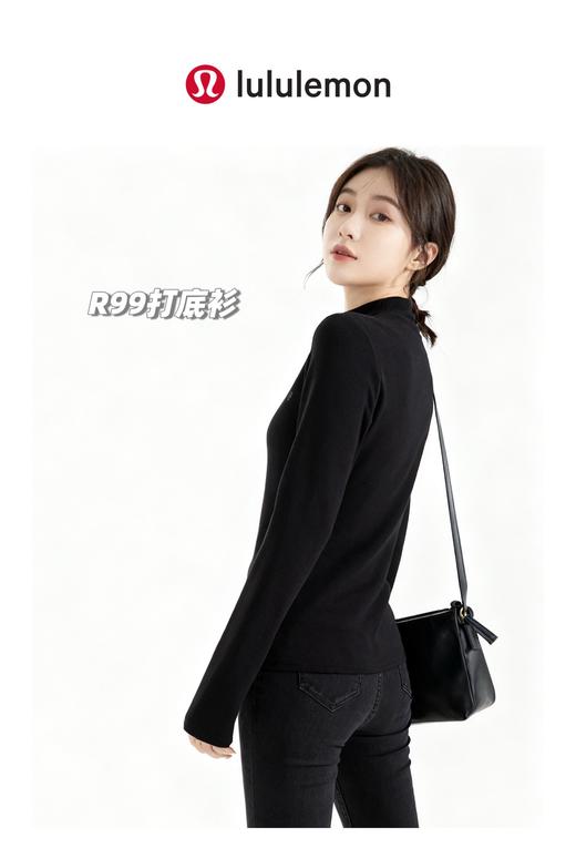 D111376一包2件装！2025冬季新款驼绒+桑蚕丝混纺商务范正肩打底衫 商品图14