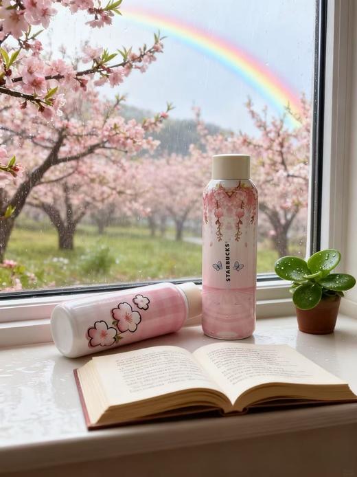 D111357超大容量超可爱的水杯樱花小口随行杯 商品图1