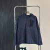 D111324男款亲肤舒适抓绒连帽半拉链卫衣外套 商品缩略图3
