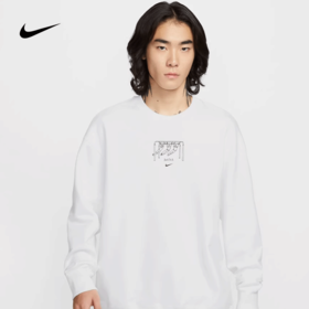 NIKE耐克男子运动休闲印花圆领套头衫卫衣IO2731-100