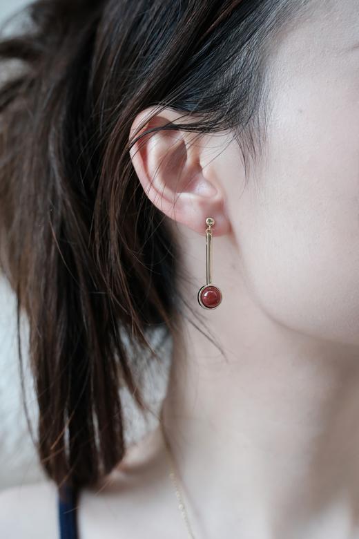 SOL DE VERANO 格兰纳达红玛瑙耳钉 商品图0