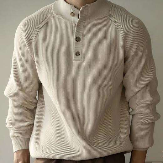 LP同款 SUSX亨利领经典复古四粒扣羊毛针织衫S0232992（下单3-7天发货） 商品图2