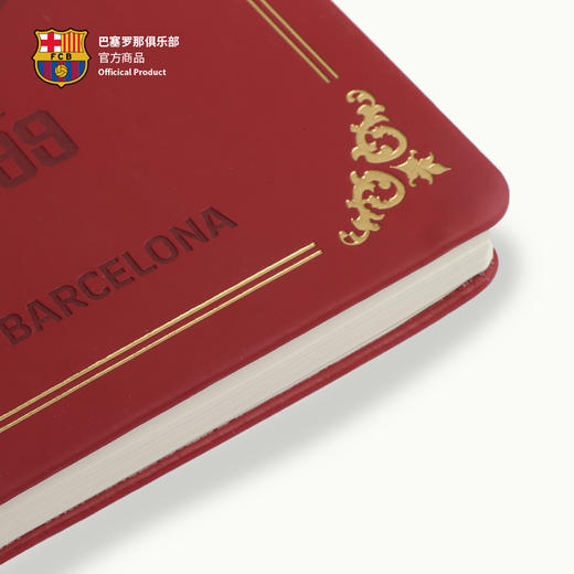 【官方正版】巴塞罗那俱乐部｜巴萨队徽笔记本红色质感球迷文具周边 商品图3