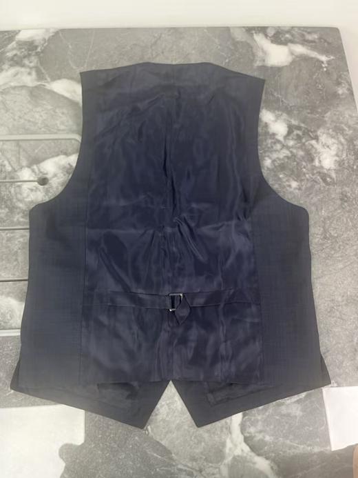 瑕疵HUGO BOSS 男士修身COLOMBO面料羊毛蚕丝混纺西裤马甲西装三件套 商品图3