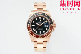 劳力士EWE格林尼治型系列“沙士圈”全玫金格林尼治GMT 3285机 三珠带 板带 男士腕表