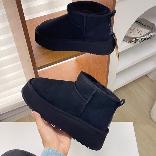 100%羊毛【澳洲品牌】EVERAU羊毛短筒厚底经典雪地靴  A-5559 商品图6