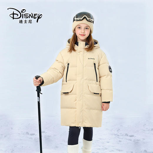 Disney/迪士尼儿童中长款羽绒服男女中大童加厚连帽防风保暖羽绒外套XMT4SU886 商品图5