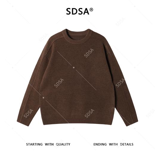 88007SDSA男士秋冬新款痞帅男装简约纯色圆领毛衣百搭时尚宽松针织衫 商品图1