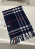 bur 经典格纹围巾。蓝色 驼色 32*190 商品缩略图4
