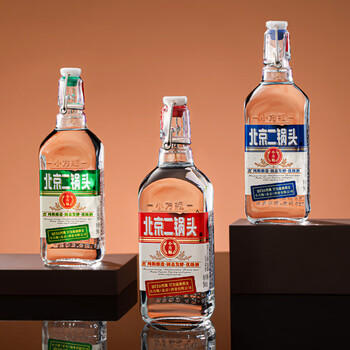 出口小方瓶 经典三色 永丰牌 清香型白酒 42度 500ml*6瓶 北京二锅头 商品图0