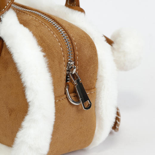 【礼物季】毛圈拼接波士顿手提包-纪念日百货门店同款167493169 商品图3