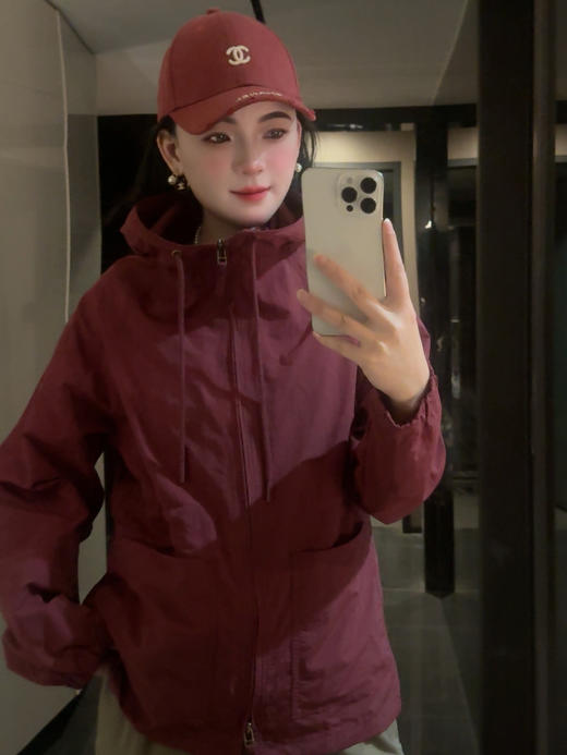 运动系列 收腰宽松连帽夹克 商品图3