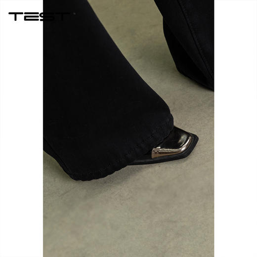 冬上新高腰阔腿垂感拖地显瘦复古风牛仔裤裤3254059 商品图6