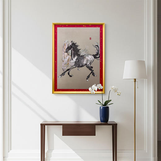 【故宫家居】徐悲鸿双马图装饰画博物馆文创乔迁马年新年本命年礼物 商品图4