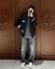 D111370秋冬季新品男士仙鹤嵌条大M棒球服通勤夹克外套棉服 商品缩略图12