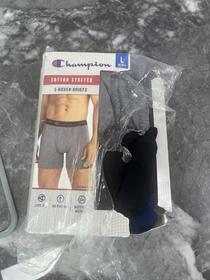 瑕疵CHAMPION 男士棉质中腰透气微弹亲肤柔软平角内裤 5条装盒装