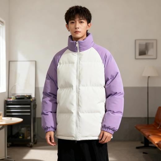 Schenvega情侣宽松百搭拼接撞色棉衣外套A87-DQC5368 商品图13