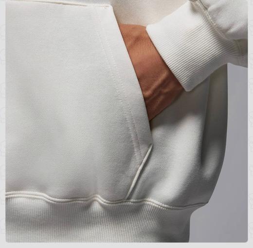 Jordan 耐克男子冬季米色加绒图案套头连帽卫衣连帽衫HV0545-133 商品图3