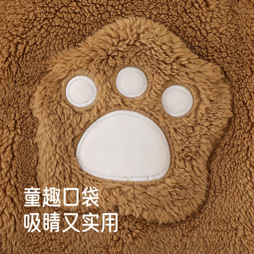 英氏儿童外套秋冬新款保暖加绒男女童连帽外套可爱儿童摇粒绒外套 商品图4