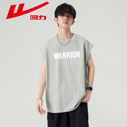 回力纯棉T恤男士2025夏季新款美式复古重磅背心宽松潮流无袖上衣 商品图7