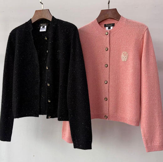 LP 艺术金纱 baby羊绒开衫。粉色 黑色自己备注号码 颜色 商品图1