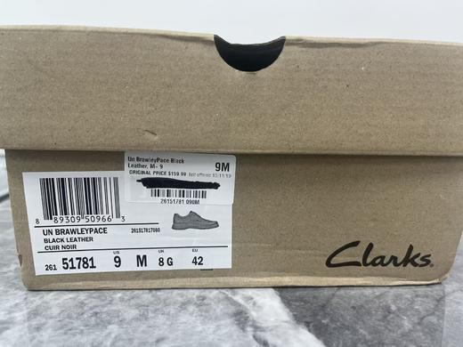 瑕疵Clarks/其乐 UN BRAWLEYPACE 男士软底轻便防滑圆头系带休闲鞋 商品图4