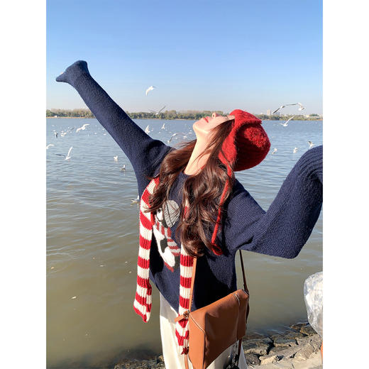 <曾小咸推荐> 现货秒杀！微信超特价！圆领套头毛衣女针织衫 日常179.99 立减90 秒杀89.99！ 商品图1